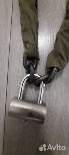 Цепь с замком закаленная противоугонная