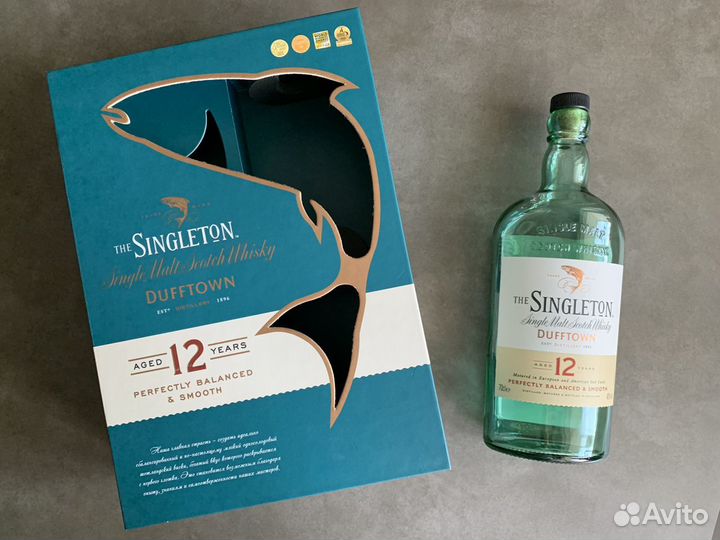 Бутылка и коробка из под виски Singleton 12 лет
