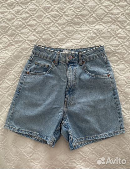 Джинсовые шорты zara 34
