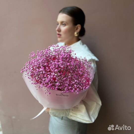 Букет цветов «Сахарная вата» (Гипсофила)