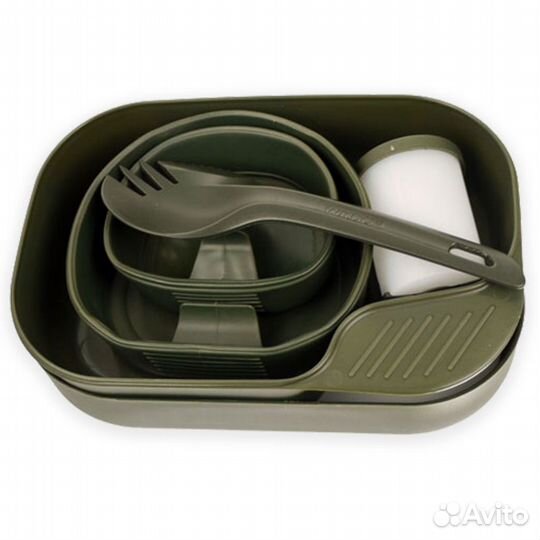 14711Набор посуды, Wildo Camp-a-box Complete, Oliv