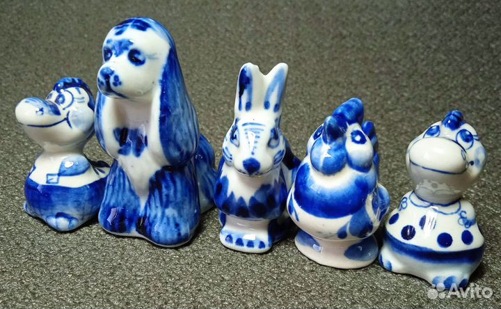 Фарфоровые фигурки Гжель (лот)
