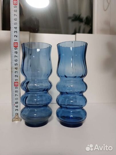 Ваза из цветного стекла времен СССР