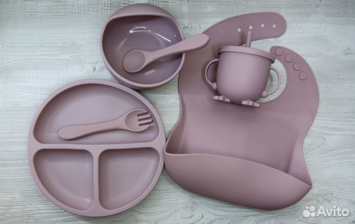 Силиконовая детская посуда