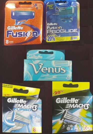 Кассеты лезвия для бритья Gillette Fusion 5, Mach3