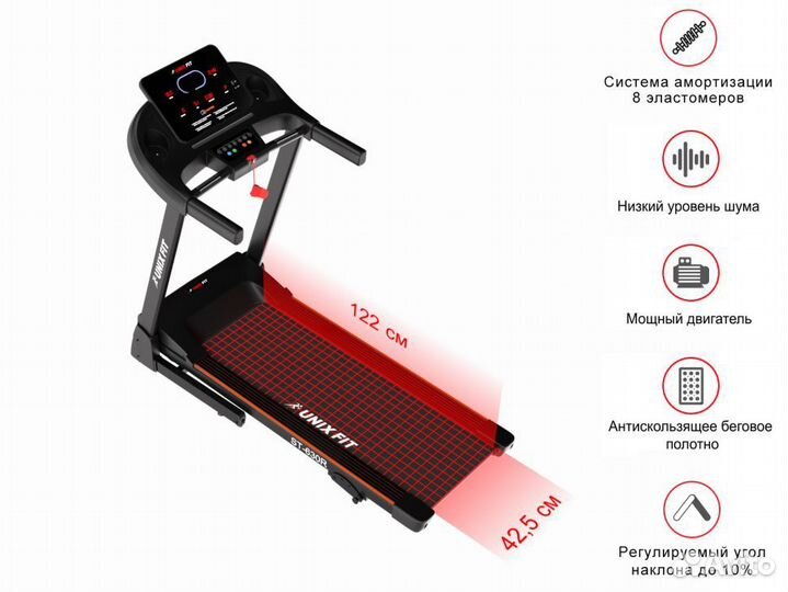 Беговая дорожка Unixfit ST-630R Black