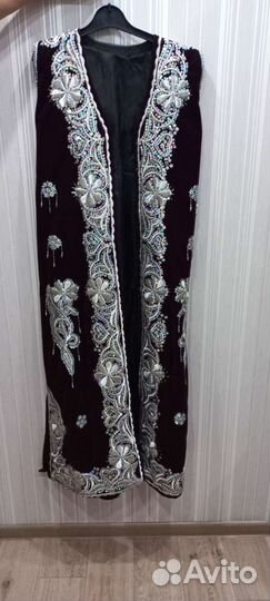 Восточный женский халат, тюбетейка. Ручная работа