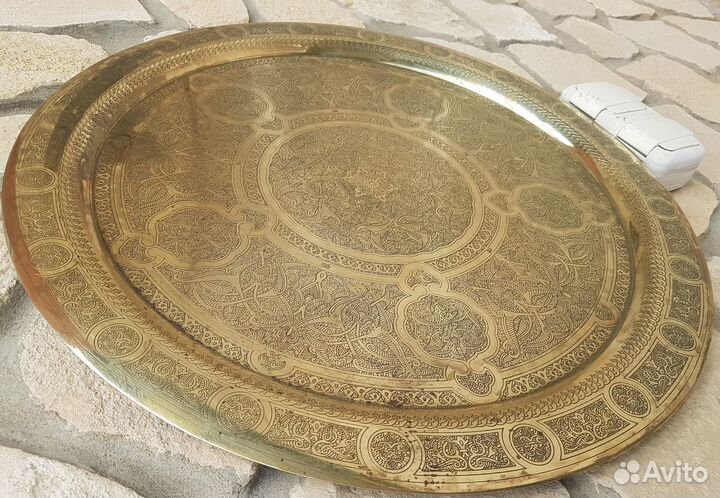 Блюдо большое 50 см, латунь, Египет