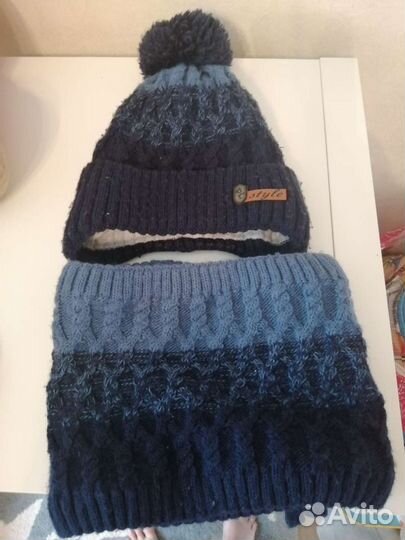 Комплект шапка и шарф для мальчика