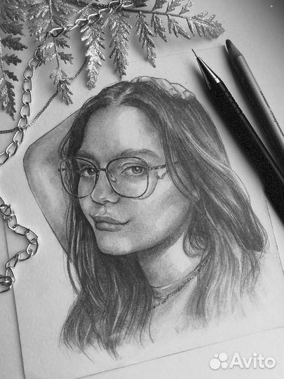 Портрет карандашом по фото на заказ