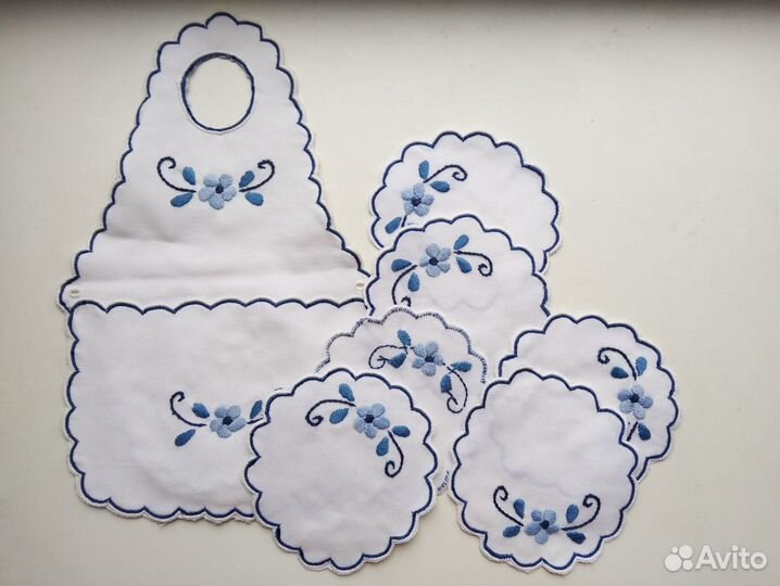 Набор салфеток под чашки новый под гжель