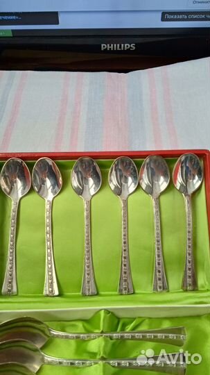 Винтаж. Ложки кофейные, серебро 916*