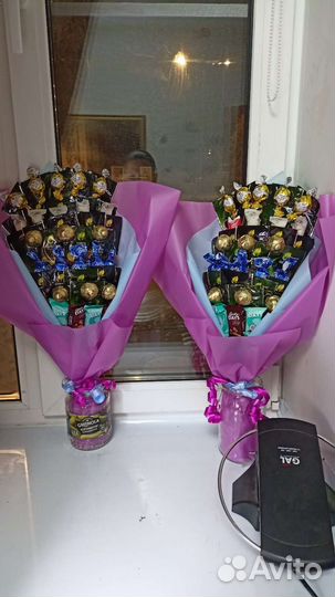 Букет из чая и конфет