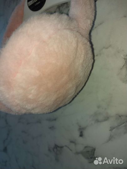 Розовые Меховые наушники / зимние наушники (ушки)