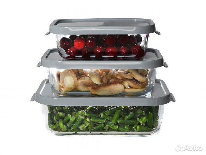 Набор стеклянных контейнеров CG3203SS/GR