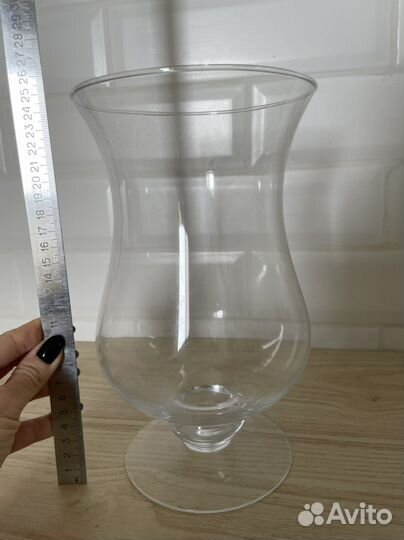 Стеклянный вазон для сладостей 25 см