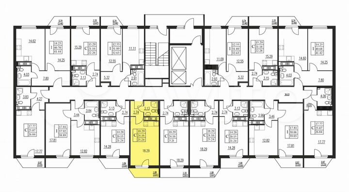 Квартира-студия, 25,2 м², 11/12 эт.