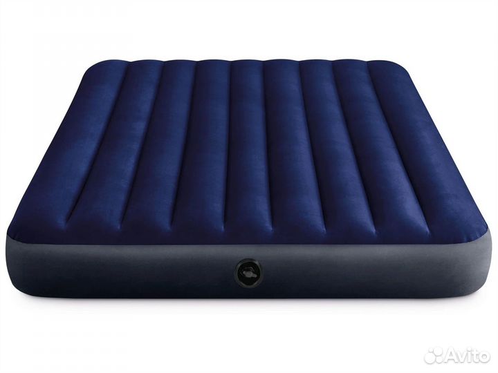 Надувной матрас Intex 152х203х25 + 2 подушки+насос