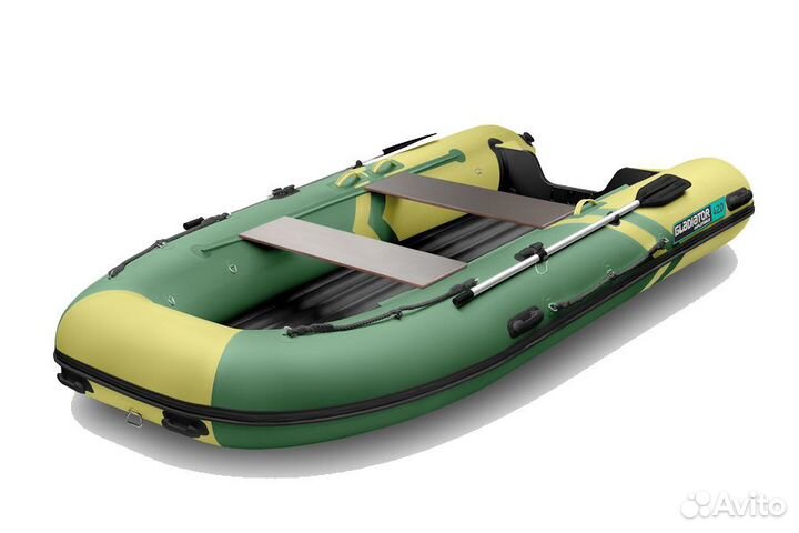 Лодка Gladiator E 420 S; зелено-оливковая