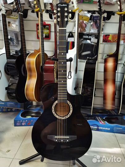 Гитара акустическая cowboy 3810C BK в наличии