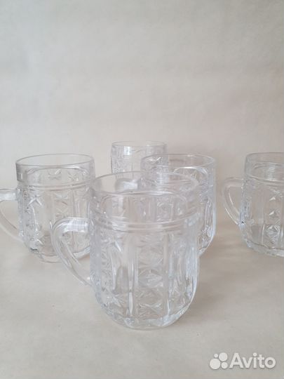 Пивная кружка хрусталь СССР 5шт