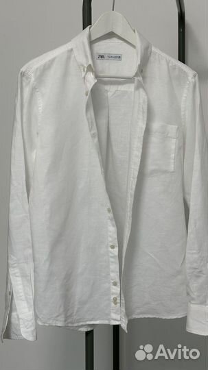 Льняная рубашка Zara 42-44