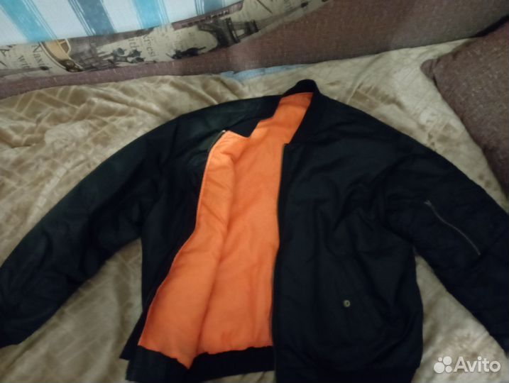 Куртка бомбер кирпич