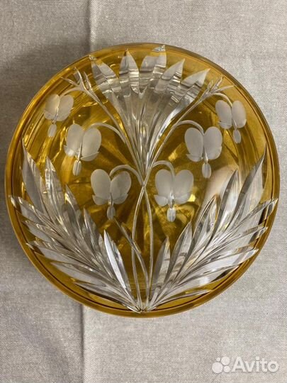 Конфетница хрусталь винтаж Bohemia