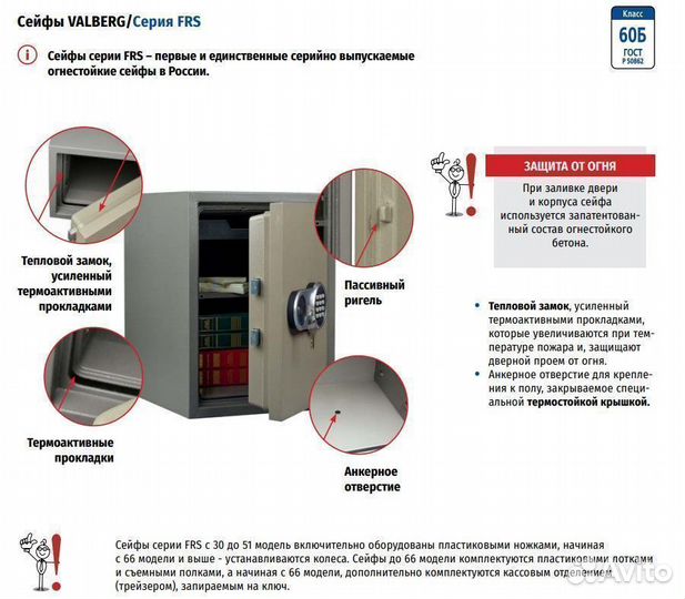 Сейф огнестойкий Valberg FRS-30 EL