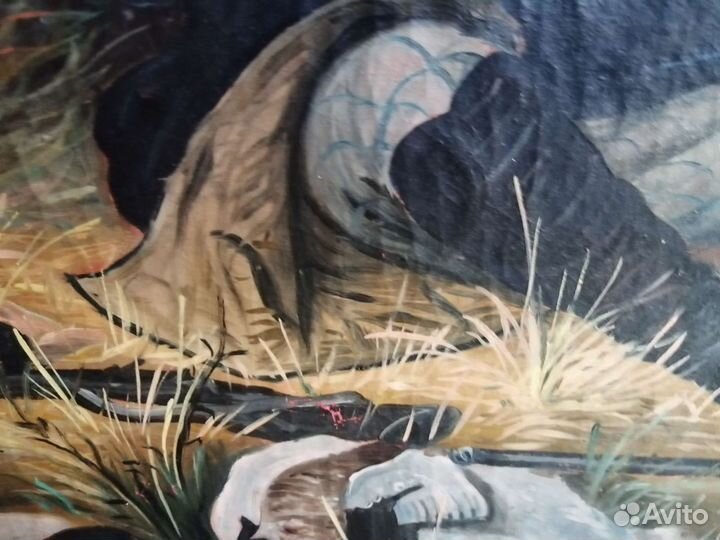 Старинная картина маслом