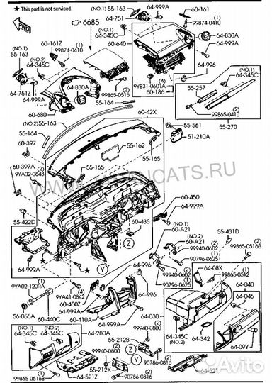 Кронштейн крепления торпеды Mazda 3BK