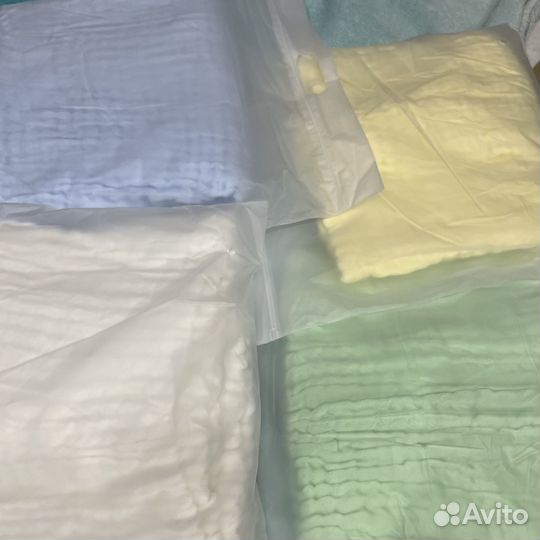 Муслиновый плед одеяло покрывало пеленка полотенце