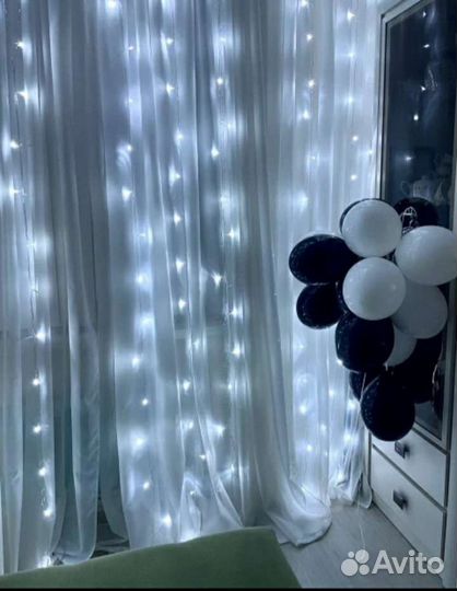 Гирлянда штора 3х3