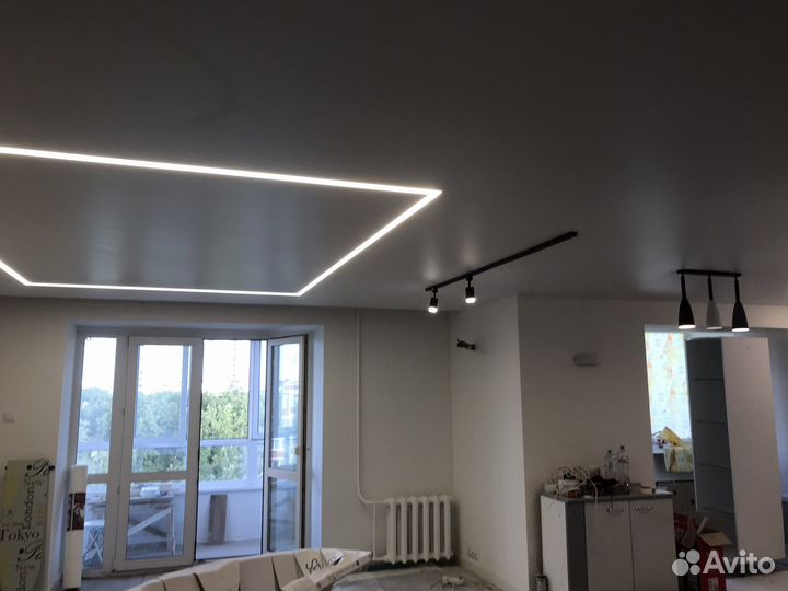 Натяжные потолки, Электромонтажные работы