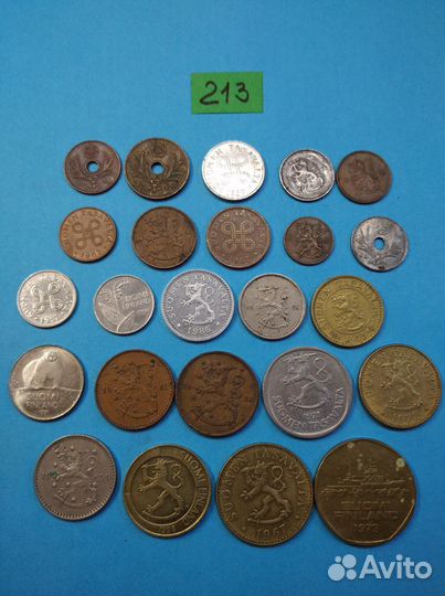 Набор монет Германия,Финляндия,Польша,Испания