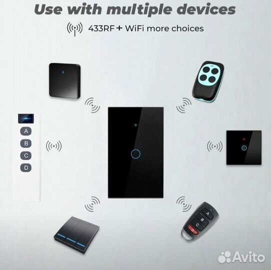 Умный Wi-Fi сенсорный выключатель