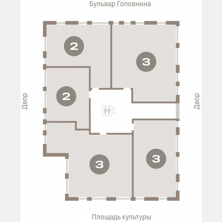 2-к. квартира, 121,1 м², 10/15 эт.
