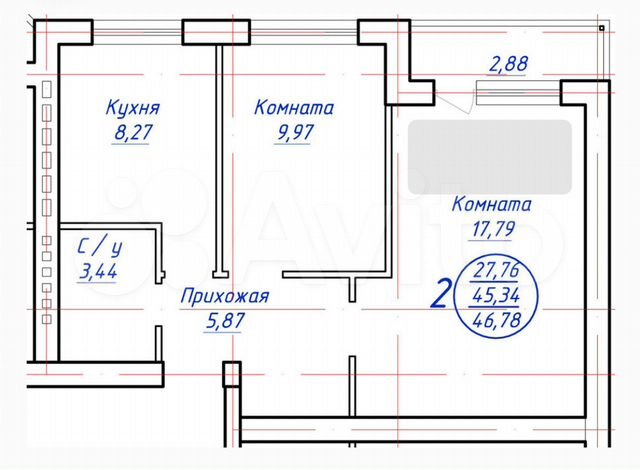 Планировка квартир иваново 2-к квартира, 47 м², 2/3 эт. на продажу в Кохме Купить квартиру Авито