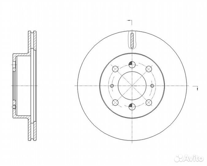 Диск тормозной вентилируемый G-brake GR-20527