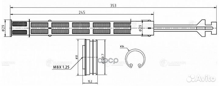 Осушитель конд. для а/м Mercedes-Benz Vito/Viano