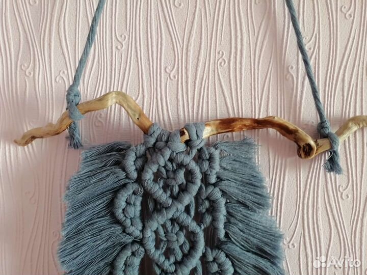 Макраме панно листья