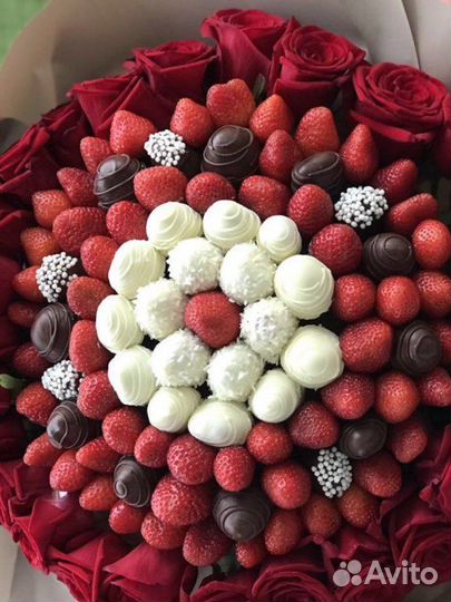 Съедобные букеты,клубника в шоколаде