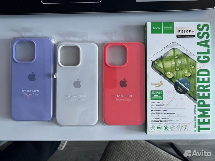 Чехлы + стекло на iPhone 13 pro