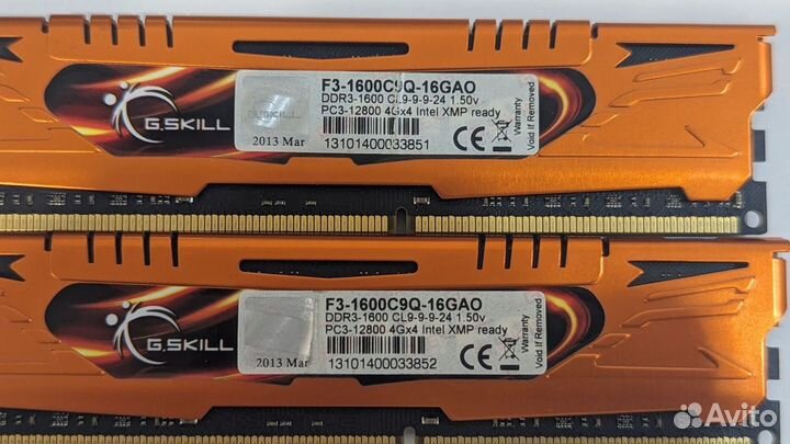 Оперативная память ddr3 8 gb 1600 (4x2)