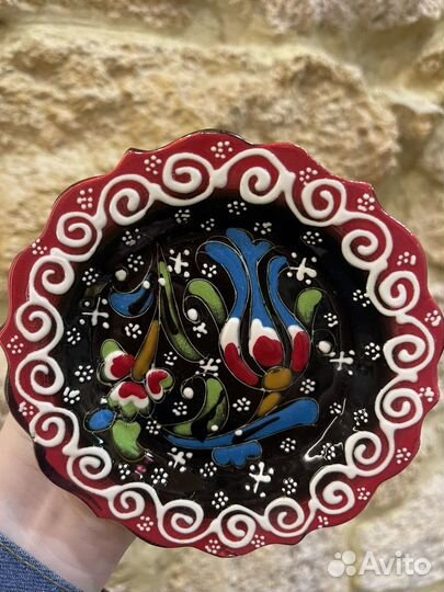 Тарелка керамика ручная работа