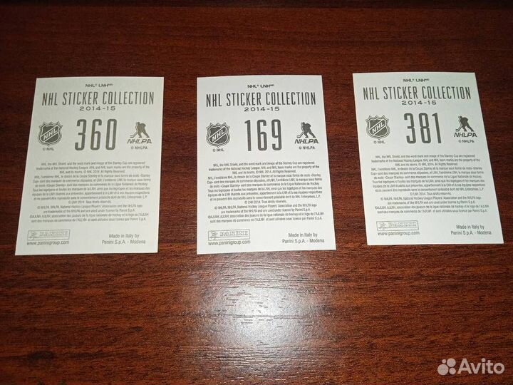 Наклейки panini NHL 2014-2015