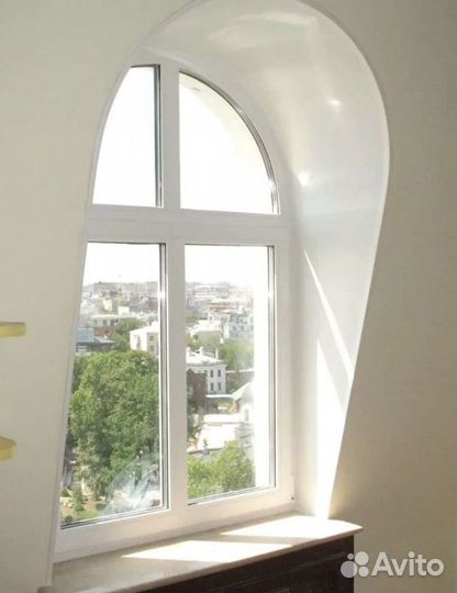 Окно пвх арочное под ключ