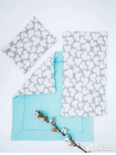 Плюшевый комплект в коляску