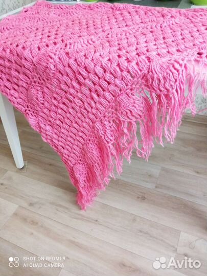 Платок шаль вязаная