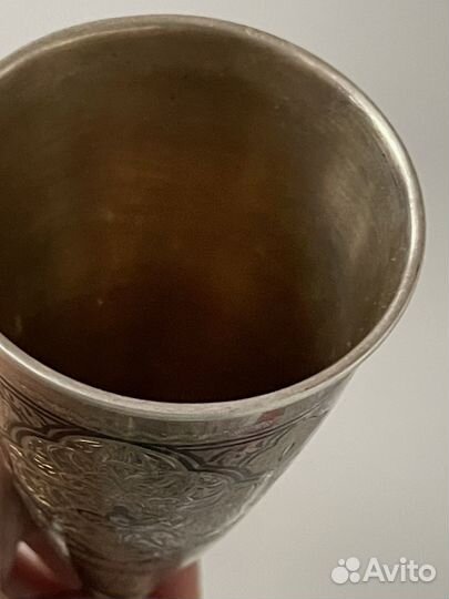 Высокий бокал для вина, серебро 875